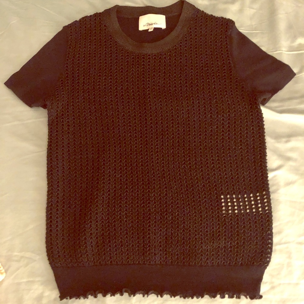 3.1 Phillip Lim wool knit hole top